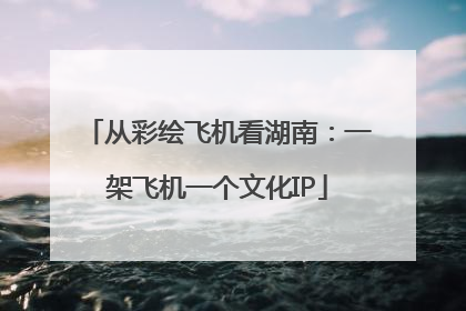 从彩绘飞机看湖南：一架飞机一个文化IP
