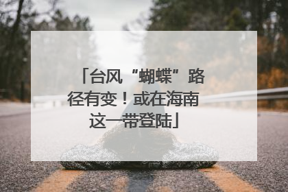 台风“蝴蝶”路径有变！或在海南这一带登陆