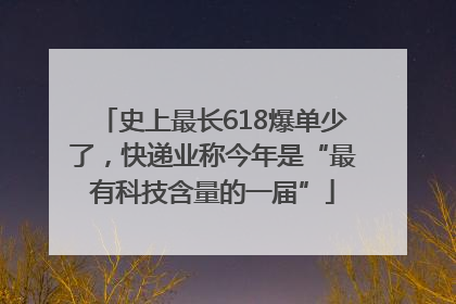 史上最长618爆单少了，快递业称今年是“最有科技含量的一届”