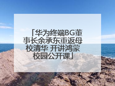 华为终端BG董事长余承东重返母校清华 开讲鸿蒙校园公开课
