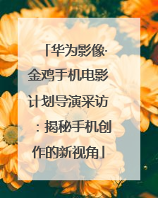 华为影像·金鸡手机电影计划导演采访：揭秘手机创作的新视角