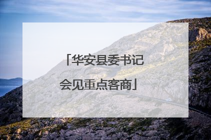 华安县委书记会见重点客商