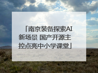 南京装备探索AI新场景 国产开源主控点亮中小学课堂