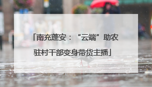 南充蓬安：“云端”助农 驻村干部变身带货主播