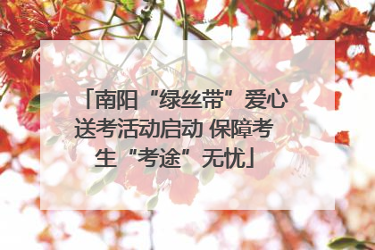 南阳“绿丝带”爱心送考活动启动 保障考生“考途”无忧