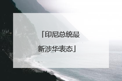 印尼总统最新涉华表态