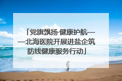 党旗飘扬·健康护航——北海医院开展进盐企筑防线健康服务行动
