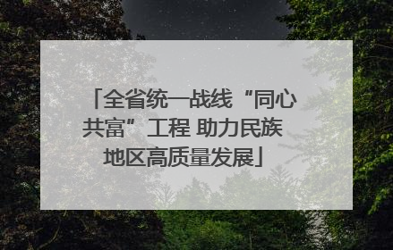全省统一战线“同心共富”工程 助力民族地区高质量发展