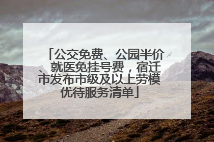 公交免费、公园半价、就医免挂号费，宿迁市发布市级及以上劳模优待服务清单