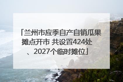 兰州市应季自产自销瓜果摊点开市 共设置424处、2027个临时摊位