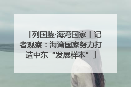 列国鉴·海湾国家丨记者观察：海湾国家努力打造中东“发展样本”