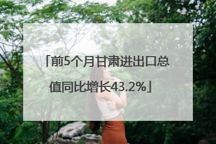 前5个月甘肃进出口总值同比增长43.2%