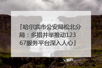 哈尔滨市公安局松北分局：多措并举推动12367服务平台深入人心