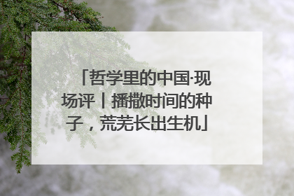 哲学里的中国·现场评丨播撒时间的种子，荒芜长出生机