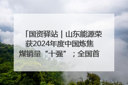 国资驿站｜山东能源荣获2024年度中国炼焦煤销量“十强”；全国首例铁路盖上智慧物流园钢结构主体完工
