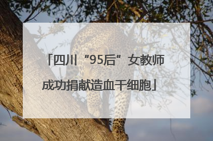 四川“95后”女教师成功捐献造血干细胞