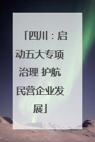 四川：启动五大专项治理 护航民营企业发展