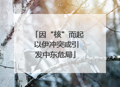 因“核”而起 以伊冲突或引发中东危局