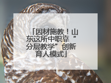 因材施教！山东这所中职靠“分层教学”创新育人模式