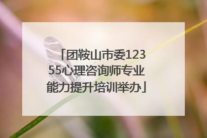 团鞍山市委12355心理咨询师专业能力提升培训举办