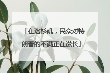 在洛杉矶，民众对特朗普的不满正在滋长