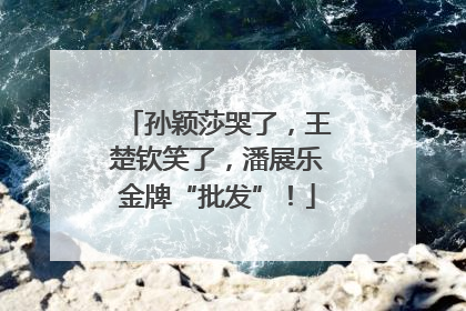 孙颖莎哭了，王楚钦笑了，潘展乐金牌“批发”！