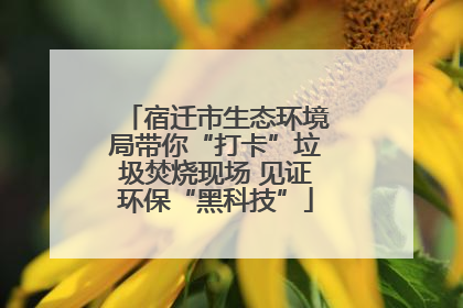 宿迁市生态环境局带你“打卡”垃圾焚烧现场 见证环保“黑科技”