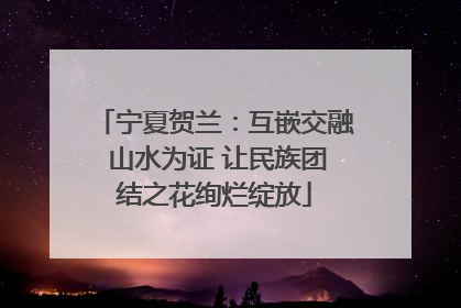 宁夏贺兰：互嵌交融 山水为证 让民族团结之花绚烂绽放