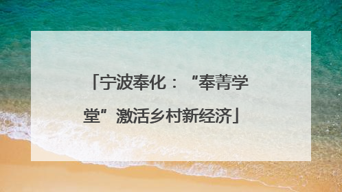 宁波奉化：“奉菁学堂”激活乡村新经济