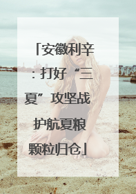安徽利辛：打好“三夏”攻坚战 护航夏粮颗粒归仓