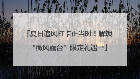 夏日追风打卡正当时！解锁“微风露台”限定礼遇→