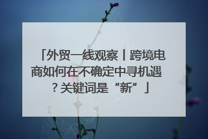 外贸一线观察丨跨境电商如何在不确定中寻机遇？关键词是“新”