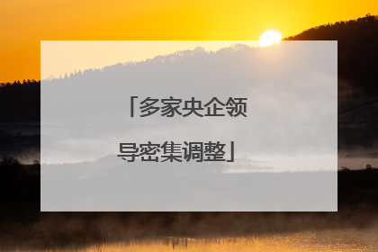 多家央企领导密集调整
