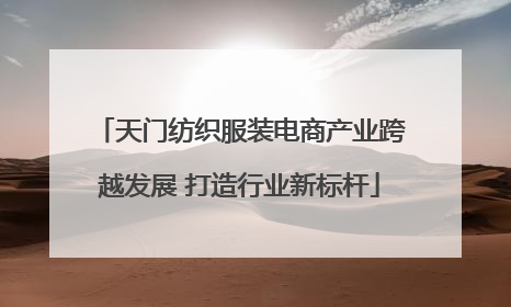 天门纺织服装电商产业跨越发展 打造行业新标杆