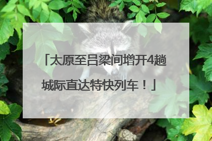 太原至吕梁间增开4趟城际直达特快列车！