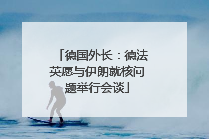 德国外长：德法英愿与伊朗就核问题举行会谈