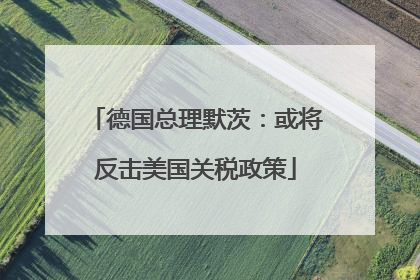 德国总理默茨：或将反击美国关税政策