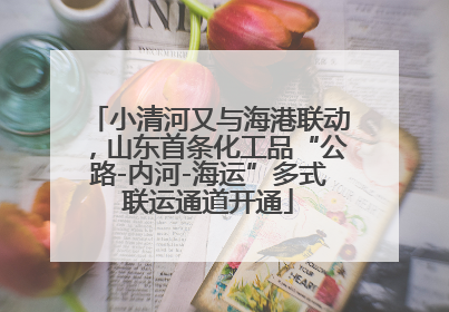 小清河又与海港联动，山东首条化工品“公路-内河-海运”多式联运通道开通