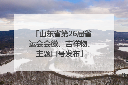 山东省第26届省运会会徽、吉祥物、主题口号发布