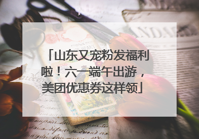 山东又宠粉发福利啦！六一端午出游，美团优惠券这样领