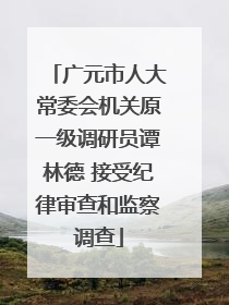 广元市人大常委会机关原一级调研员谭林德 接受纪律审查和监察调查