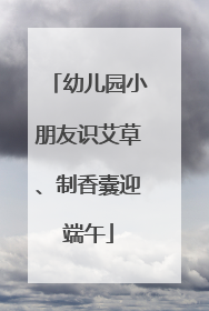 幼儿园小朋友识艾草、制香囊迎端午