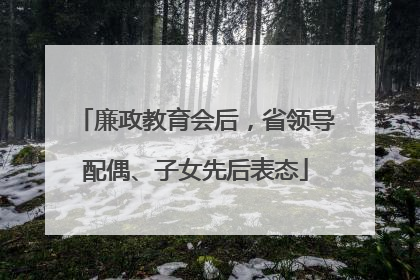 廉政教育会后，省领导配偶、子女先后表态