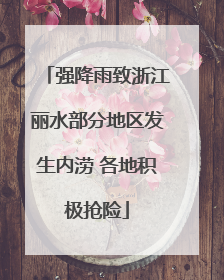 强降雨致浙江丽水部分地区发生内涝 各地积极抢险