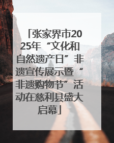 张家界市2025年“文化和自然遗产日”非遗宣传展示暨“非遗购物节”活动在慈利县盛大启幕