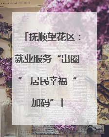 抚顺望花区：就业服务“出圈” 居民幸福“加码”