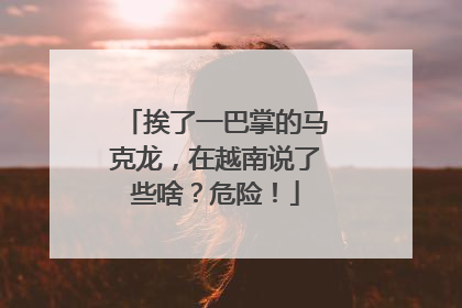 挨了一巴掌的马克龙，在越南说了些啥？危险！