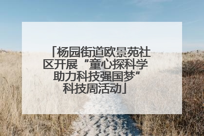 杨园街道欧景苑社区开展“童心探科学 助力科技强国梦”科技周活动