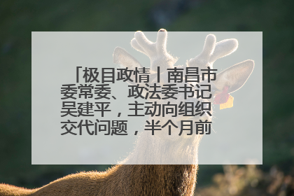 极目政情丨南昌市委常委、政法委书记吴建平，主动向组织交代问题，半个月前还在出席会议