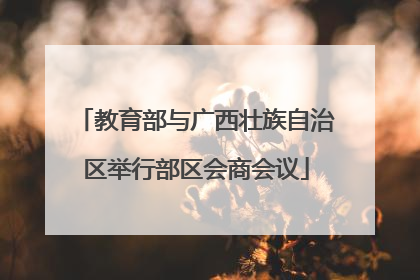 教育部与广西壮族自治区举行部区会商会议